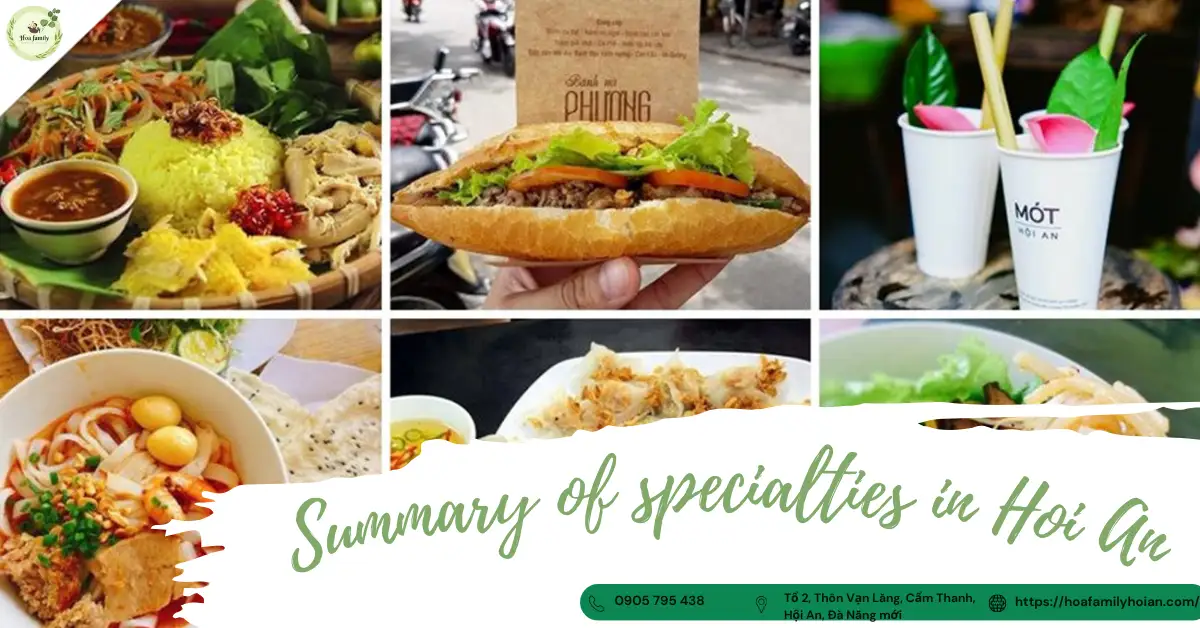 Summary of the special dishes in Hội An.